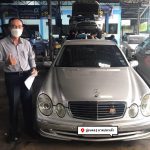 Benz_W211_E240ติดแก๊ส_ติดตั้งแก๊สถังโดนัทในรถ Benz เครื่องยนต์V6ตอบโจทย์ทุกการขับขี่และความประหยัด อีกหนึ่งทางเลือกสำหรับผู้ใช้รถในช่วงน้ำมันราคาแพง